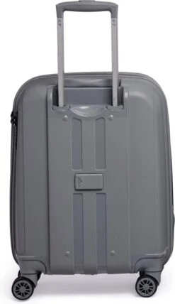 ©TROLLEYZ - Venice No.10 - Trolley - 55cm Met TSA Slot - Dubbele Wielen - 360° Spinners - 100% Polypropyleen - Handbagage Koffer In Silver Stone -Bagage Kortingen Winkel 693x1200