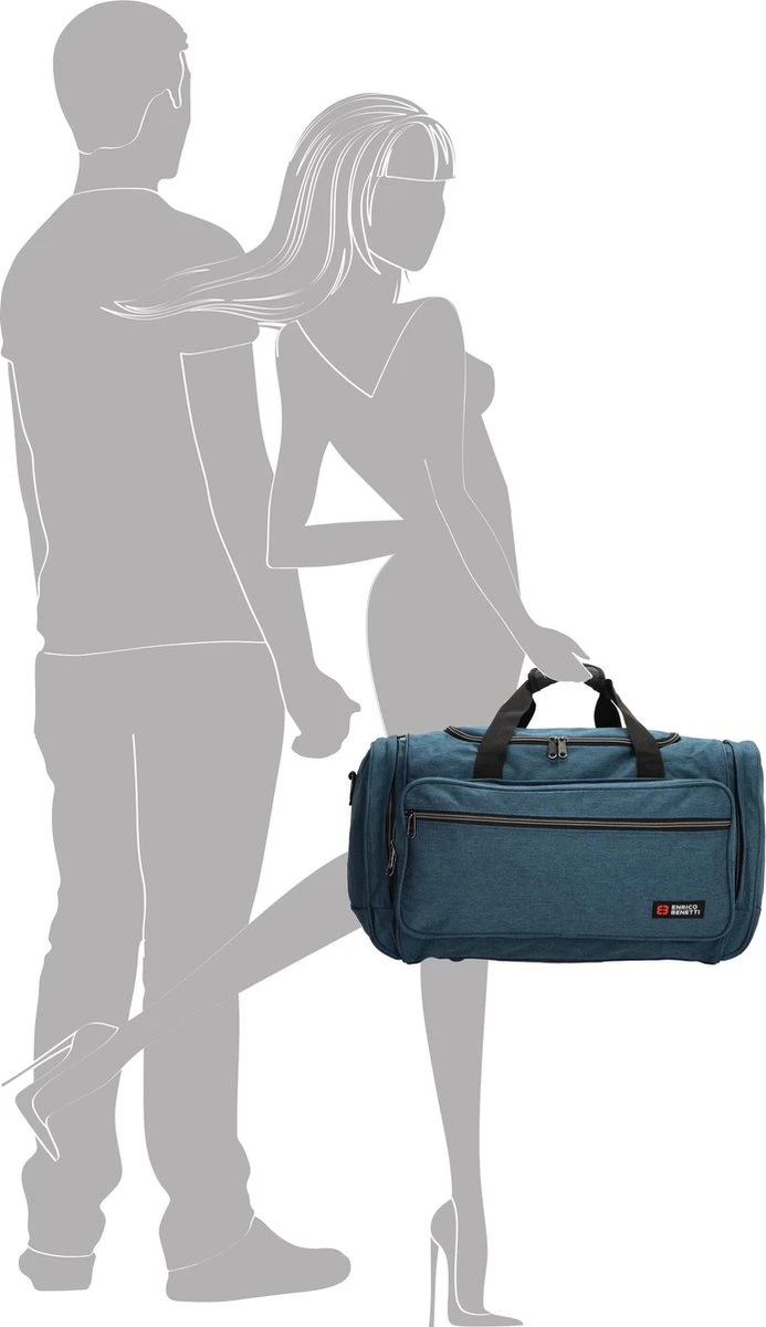 Enrico Benetti Montevideo 35314 Reistas/sporttas S - Jeans Blauw 4 Enrico Benetti Montevideo 35314 Reistas/sporttas S - Jeans Blauw - Afbeelding 2