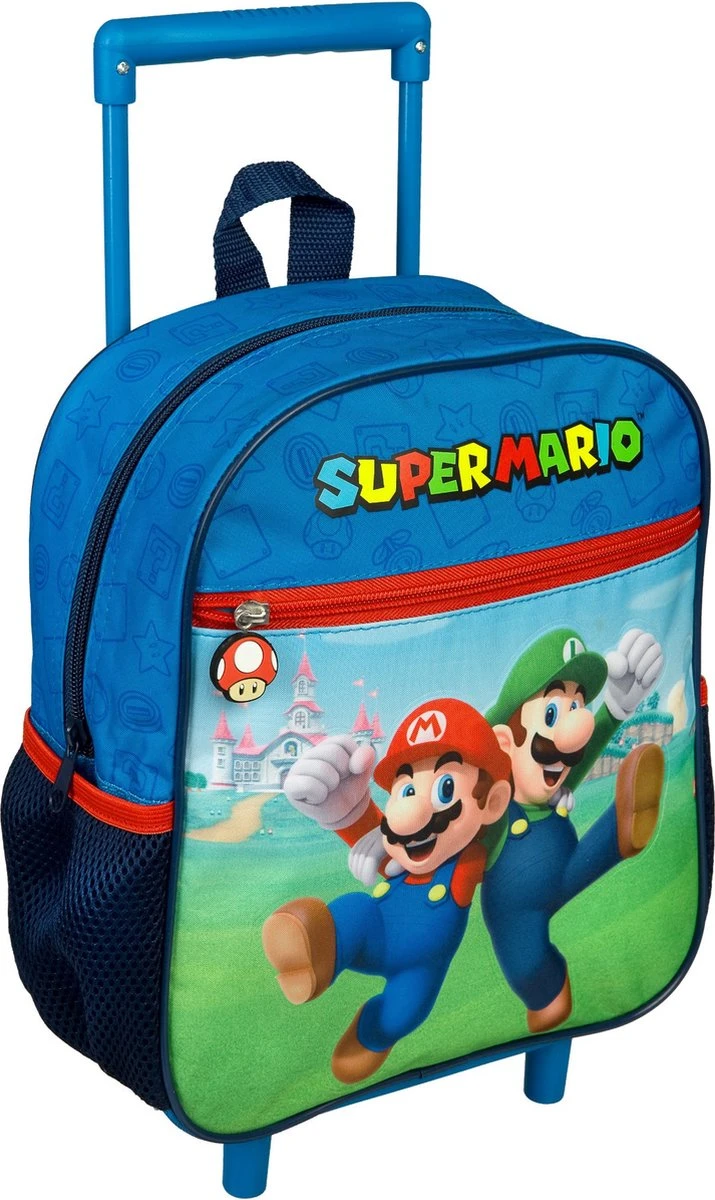 Super Mario Thema Trolley/reistas Rugzak Koffertje 28 Cm Voor Kinderen - Weekendtasje Voor Kinderen 3 Super Mario Thema Trolley/reistas Rugzak Koffertje 28 Cm Voor Kinderen - Weekendtasje Voor Kinderen
