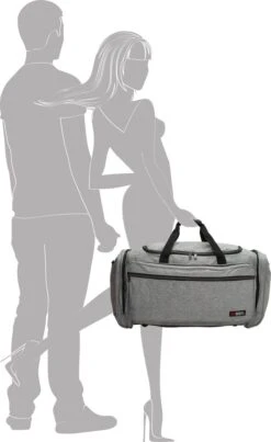 Enrico Benetti Montevideo 35315 Reistas/sporttas M - Licht Grijs -Bagage Kortingen Winkel 735x1200 4