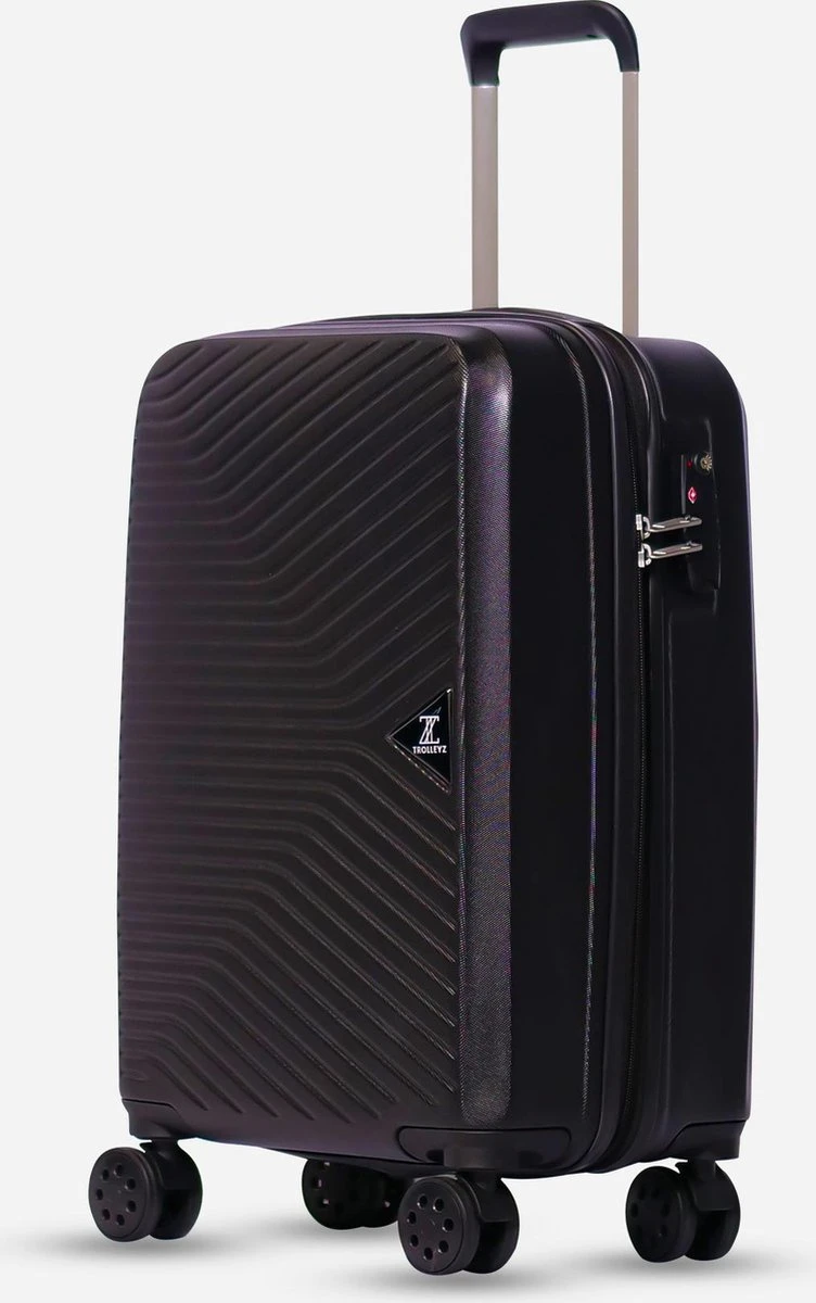 ©TROLLEYZ - Ibiza No.3 - Reiskoffer 69cm Met TSA Slot - Dubbele Wielen - 360° Spinners - 100% ABS - Reiskoffer In Night Black 3 ©TROLLEYZ - Ibiza No.3 - Reiskoffer 69cm Met TSA Slot - Dubbele Wielen - 360° Spinners - 100% ABS - Reiskoffer In Night Black