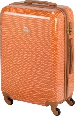 Princess Traveller Trendy Dots - Reiskoffer - Terra - M - 66cm -Bagage Kortingen Winkel 773x1200 3