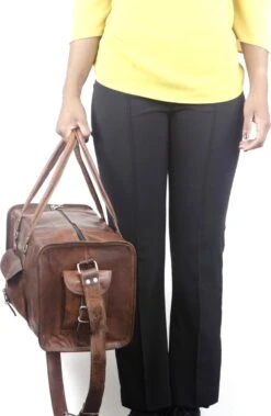 Duffeltas Weekendtas 50 X 24 X 24 Cm - Echte Leder - Cognac Bruin Leder – Reistas - Sporttas 23 Duffeltas Weekendtas 50 X 24 X 24 Cm - Echte Leder - Cognac Bruin Leder – Reistas - Sporttas -Bagage Kortingen Winkel 782x1200 8