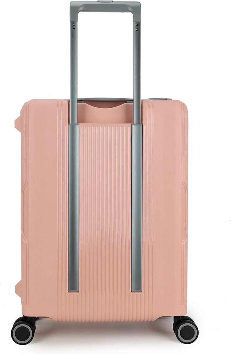 Decent Handbagage Koffer / Trolley / Reiskoffer - 55 Cm - 38 Liter - Polypropyleen - On-Tour - Roze 21 Decent Handbagage Koffer / Trolley / Reiskoffer - 55 Cm - 38 Liter - Polypropyleen - On-Tour - Roze - Afbeelding 19