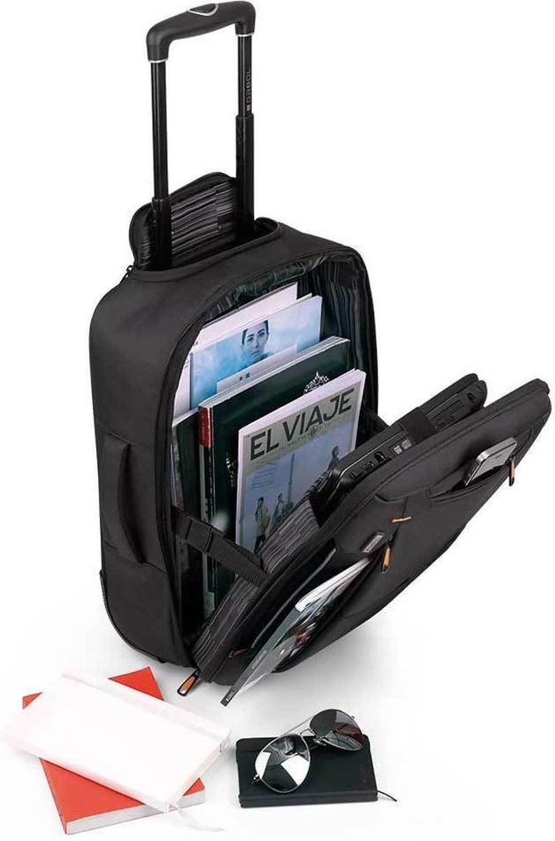 Gabol - Piloto Roma - Handbagage Laptop Rugzaktrolley - Zwart 6 Gabol - Piloto Roma - Handbagage Laptop Rugzaktrolley - Zwart - Afbeelding 4