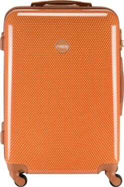 Princess Traveller Trendy Dots - Reiskoffer - Terra - M - 66cm -Bagage Kortingen Winkel 798x1200 9