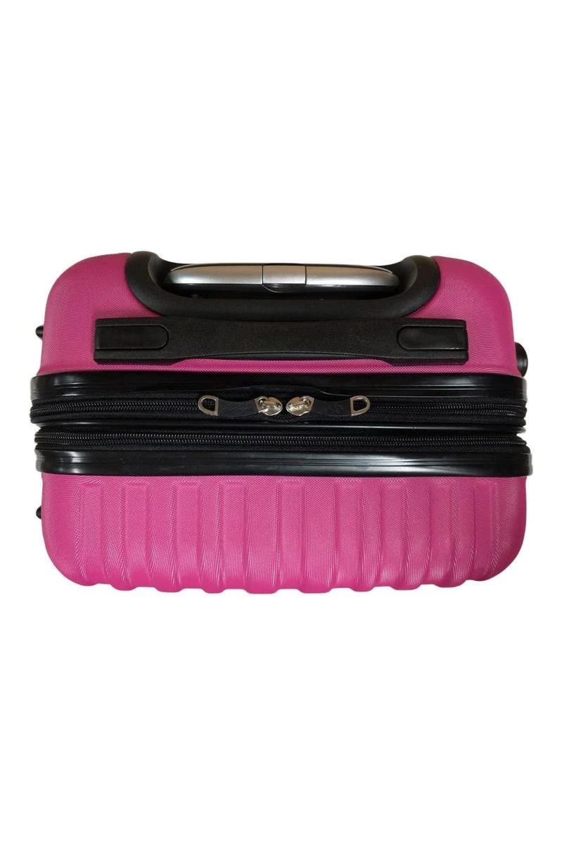 SB Travelbags 'Expandable' Handbagage Koffer 53cm 4 Wielen Trolley - Roze 7 SB Travelbags 'Expandable' Handbagage Koffer 53cm 4 Wielen Trolley - Roze - Afbeelding 5