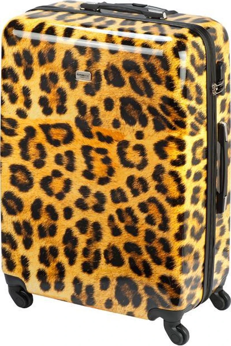Princess Traveller Animal Print - Reiskoffer – Leopard - Large - 76 Cm 4 Princess Traveller Animal Print - Reiskoffer – Leopard - Large - 76 Cm - Afbeelding 2