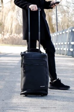 Norlander Lyon Trolleytas - Dull PU - 21 Liter - Zwart -Bagage Kortingen Winkel 800x1200 36