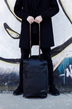 Norlander Lyon Trolleytas - Dull PU - 21 Liter - Zwart -Bagage Kortingen Winkel 800x1200 38