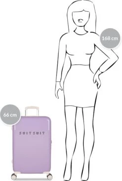 SUITSUIT - Fabulous Fifties - Royal Lavender - Reiskoffer (66 Cm) -Bagage Kortingen Winkel 808x1200 2