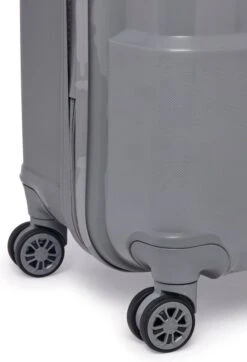 ©TROLLEYZ - Venice No.10 - Trolley - 55cm Met TSA Slot - Dubbele Wielen - 360° Spinners - 100% Polypropyleen - Handbagage Koffer In Silver Stone -Bagage Kortingen Winkel 818x1200