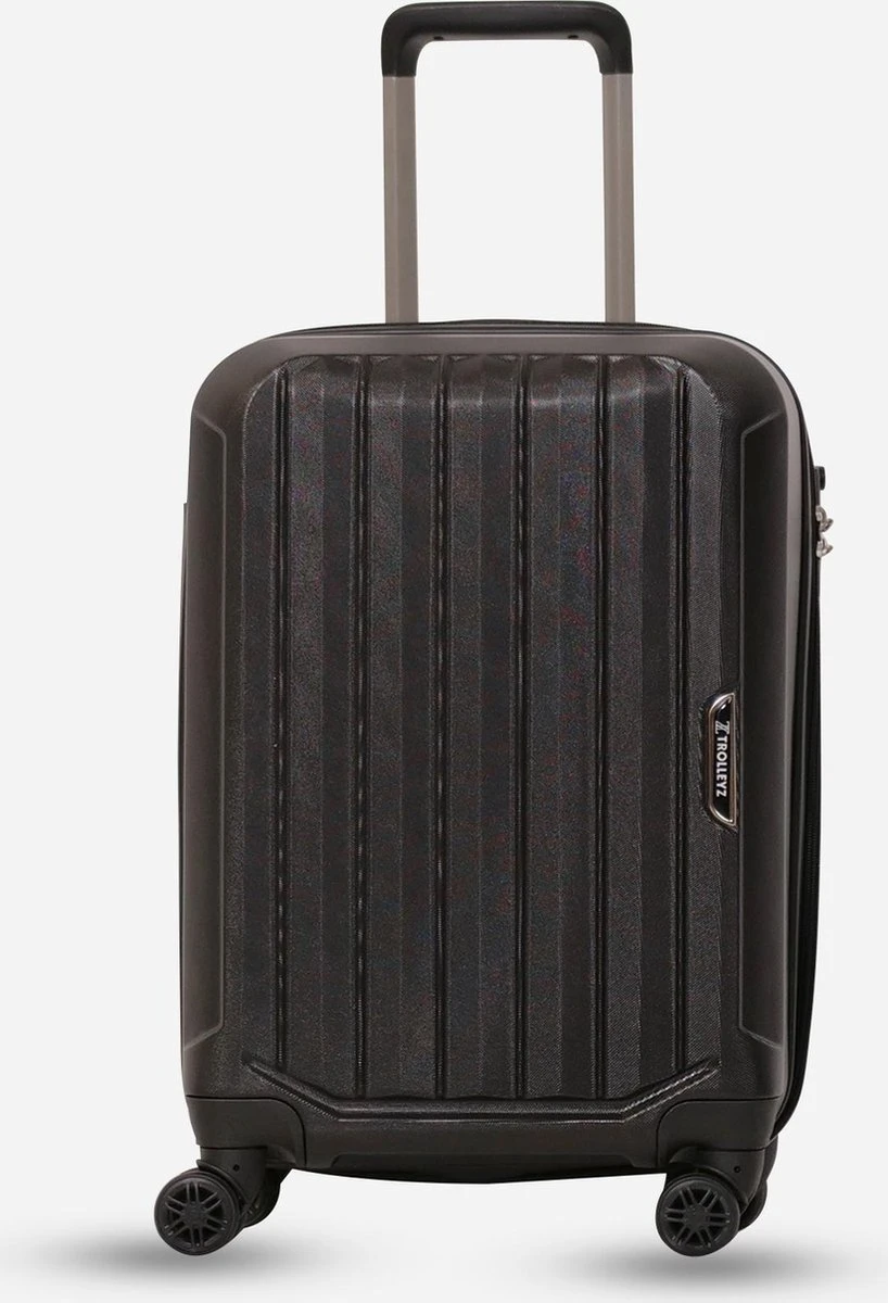 ©TROLLEYZ - Bali No.22 - Trolley - 55cm Met TSA Slot - Dubbele Wielen - 360° Spinners - 100% ABS - Handbagage Koffer In Night Black 11 ©TROLLEYZ - Bali No.22 - Trolley - 55cm Met TSA Slot - Dubbele Wielen - 360° Spinners - 100% ABS - Handbagage Koffer In Night Black - Afbeelding 9