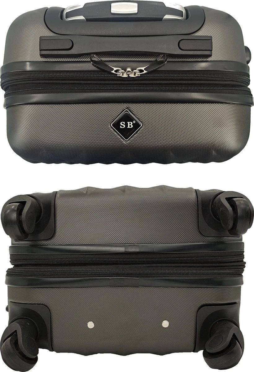 SB Travelbags 'Expandable' Bagage Koffer 65cm- Donker Grijs 4 SB Travelbags 'Expandable' Bagage Koffer 65cm- Donker Grijs - Afbeelding 2