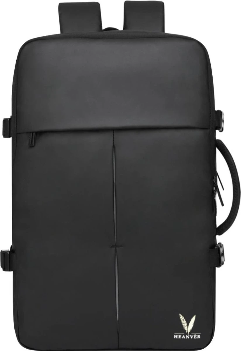 HEANVER Travel Elite - Reistas Handbagage - Weekendtas - 17inch Laptop Rugzak - Backpack Waterafstotend - 30L / 60 Liter Tas - Zwart / Antraciet 4 HEANVER Travel Elite - Reistas Handbagage - Weekendtas - 17inch Laptop Rugzak - Backpack Waterafstotend - 30L / 60 Liter Tas - Zwart / Antraciet - Afbeelding 2