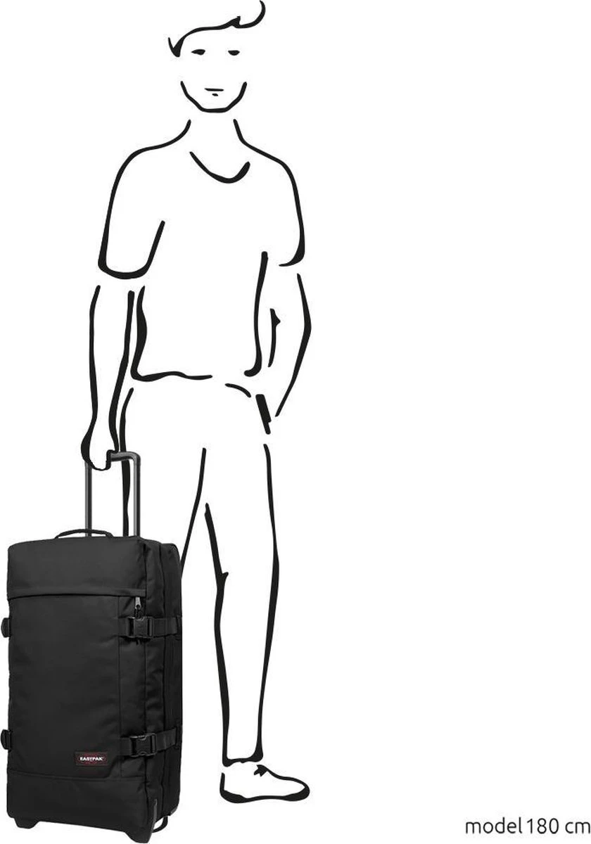 Eastpak TRANVERZ M Reiskoffer (67 X 35.5 X 30 Cm) - Black 4 Eastpak TRANVERZ M Reiskoffer (67 X 35.5 X 30 Cm) - Black - Afbeelding 2