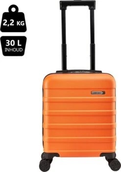 CabinMax Handbagage Koffer - Trolley 30L - Harde Reiskoffer - 45x36x20cm - Lichtgewicht - Groot Capaciteit - Oranje -Bagage Kortingen Winkel 843x1200 4
