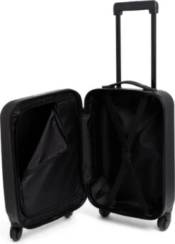 Norlander Squared Handbagagekoffer 37L - Reiskoffer Trolley - ECO Rpet - Zwart -Bagage Kortingen Winkel 858x1200 1