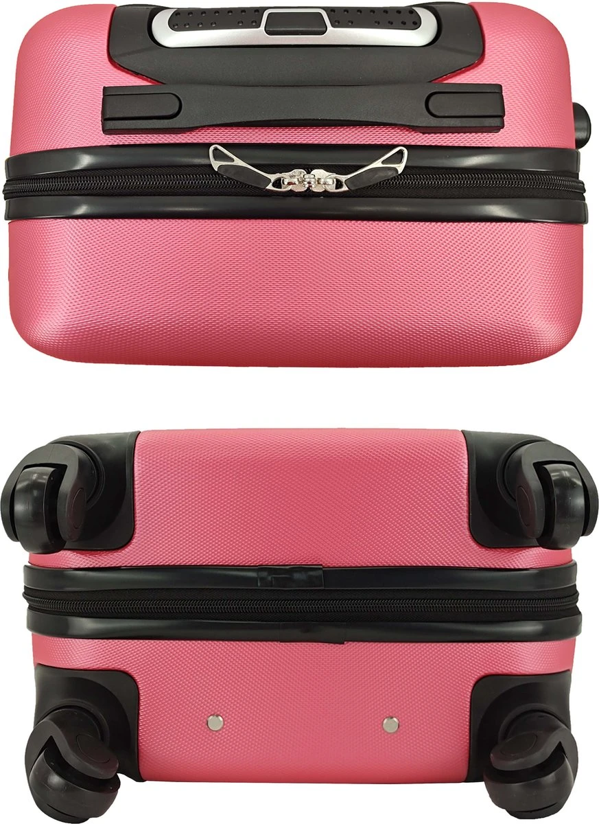 SB Travelbags Bagage Koffer 75cm 4 Wielen Trolley - Roze 8 SB Travelbags Bagage Koffer 75cm 4 Wielen Trolley - Roze - Afbeelding 6