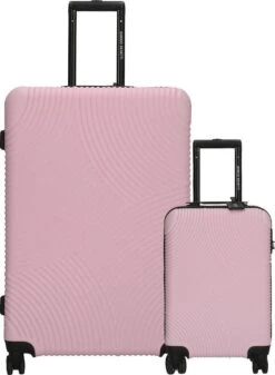 Enrico Benetti Louisville Kofferset Tweedelig - 39040-02 - Roze -Bagage Kortingen Winkel 880x1200 2