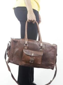 Duffeltas Weekendtas 50 X 24 X 24 Cm - Echte Leder - Cognac Bruin Leder – Reistas - Sporttas 21 Duffeltas Weekendtas 50 X 24 X 24 Cm - Echte Leder - Cognac Bruin Leder – Reistas - Sporttas -Bagage Kortingen Winkel 888x1200 8