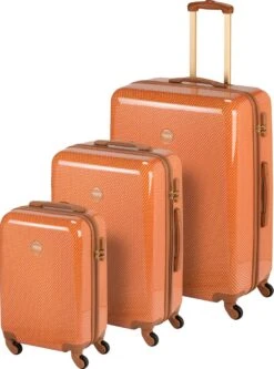 Princess Traveller Trendy Dots - Reiskoffer - Terra - M - 66cm -Bagage Kortingen Winkel 891x1200 6