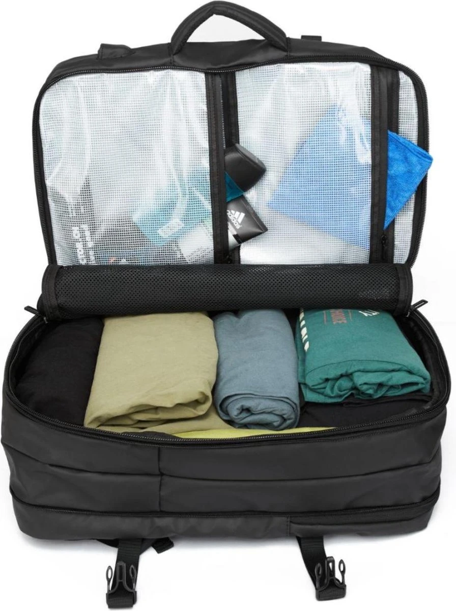 HEANVER Travel Elite - Reistas Handbagage - Weekendtas - 17inch Laptop Rugzak - Backpack Waterafstotend - 30L / 60 Liter Tas - Zwart / Antraciet 9 HEANVER Travel Elite - Reistas Handbagage - Weekendtas - 17inch Laptop Rugzak - Backpack Waterafstotend - 30L / 60 Liter Tas - Zwart / Antraciet - Afbeelding 7