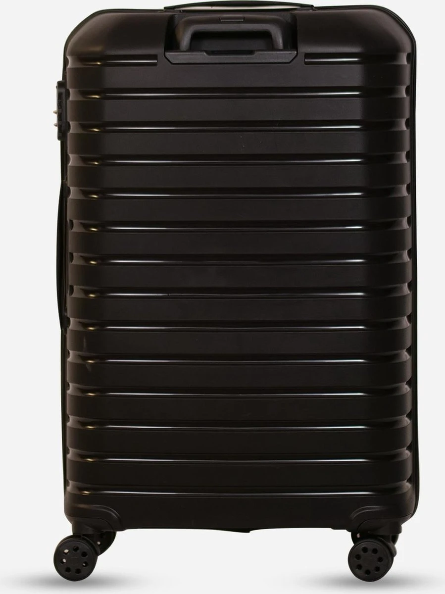 ©TROLLEYZ - Berlin No.11 - Reiskoffer 78cm Met Cijferslot - Dubbele Wielen - 360° Spinners - 100% Polypropyleen - Reiskoffer In Night Black 5 ©TROLLEYZ - Berlin No.11 - Reiskoffer 78cm Met Cijferslot - Dubbele Wielen - 360° Spinners - 100% Polypropyleen - Reiskoffer In Night Black - Afbeelding 3