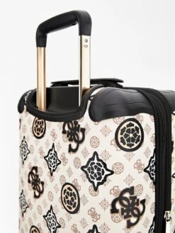 Guess House Party 18 In 4 Wheeler Dames Reiskoffer - Cream Multi Logo -Bagage Kortingen Winkel 900x1200 12