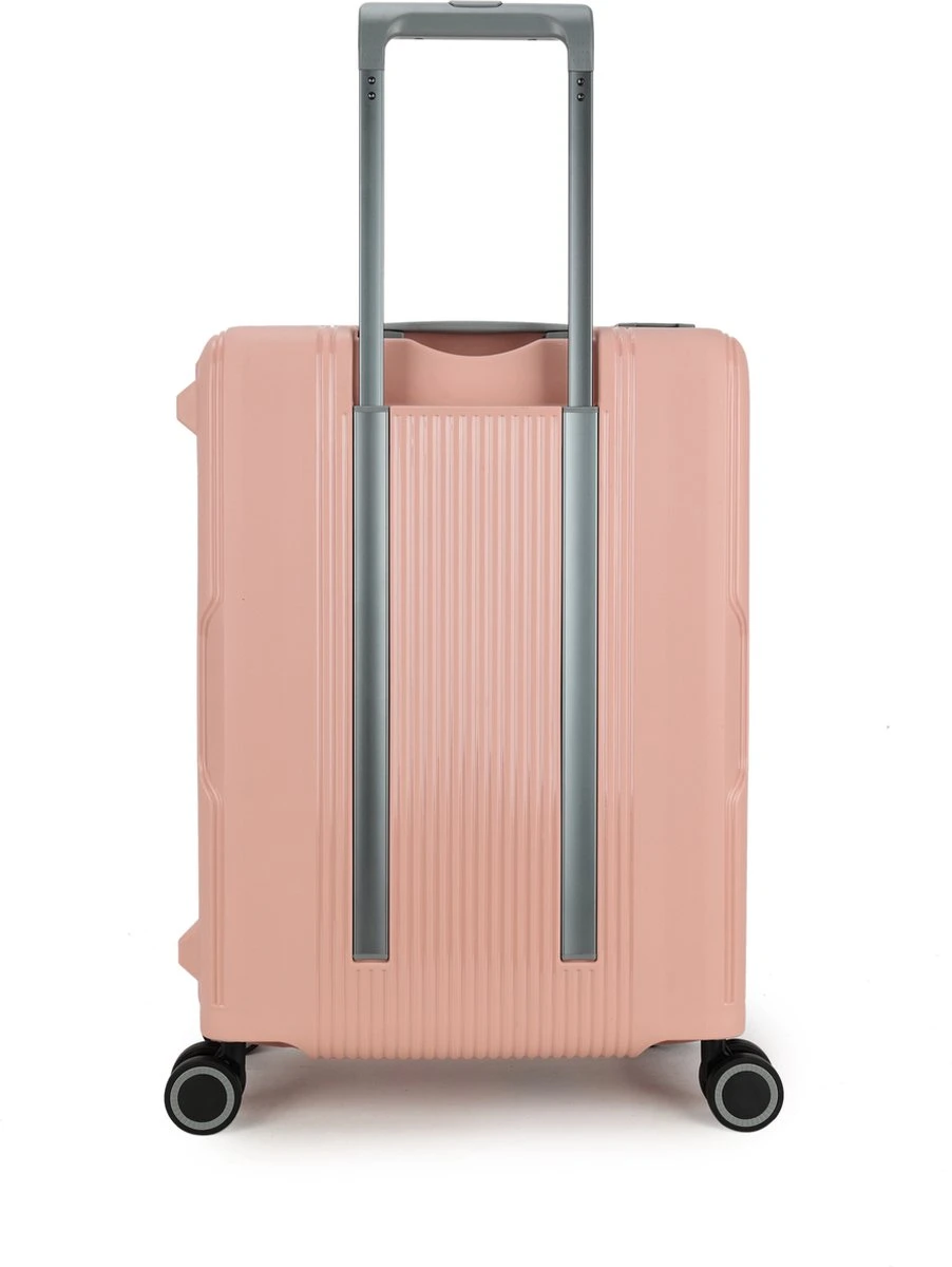 Decent Handbagage Koffer / Trolley / Reiskoffer - 55 Cm - 38 Liter - Polypropyleen - On-Tour - Roze 5 Decent Handbagage Koffer / Trolley / Reiskoffer - 55 Cm - 38 Liter - Polypropyleen - On-Tour - Roze - Afbeelding 3
