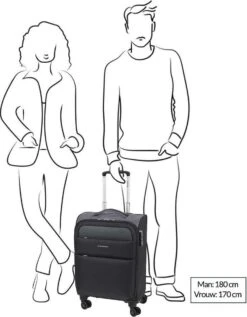 Gabol Handbagage Koffer Cloud Zwart/grijs 114022 -Bagage Kortingen Winkel 935x1200