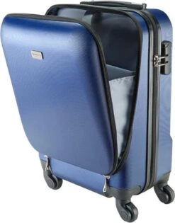 Princess Traveller Sydney - Handbagagekoffer - Laptop Vak - Blauw - S - 55cm -Bagage Kortingen Winkel 940x1200