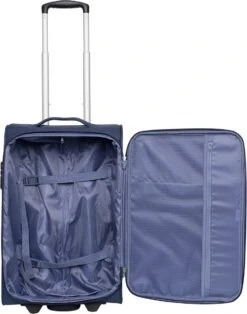 Travelbags Handbagage Zachte Koffer / Trolley / Reiskoffer - The Base - 55 Cm - Blauw -Bagage Kortingen Winkel 944x1200