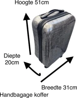 Leonardo Handbagage Koffer - 51x31x20 - Alle Vliegmaatschappijen - Hardcase - Cijferslot - Reiskoffer - Lichtgewicht Koffer - Grey -Bagage Kortingen Winkel 947x1200 4