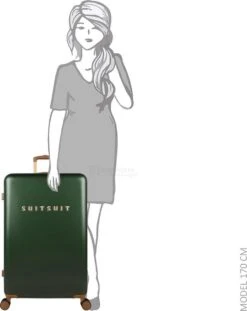 SUITSUIT - Fab Seventies Classic - Beetle Green - Reiskoffer (76 Cm) -Bagage Kortingen Winkel 953x1200