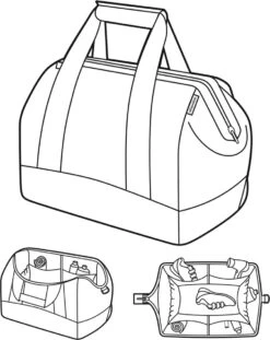 Reisenthel Allrounder L Reistas Sporttas - 30L - Twist Sky Rose Grijs -Bagage Kortingen Winkel 954x1200 9