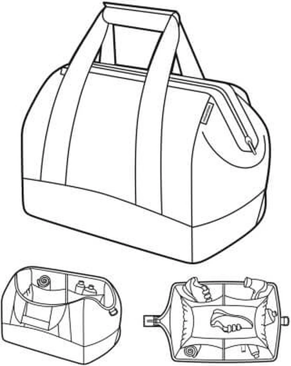 Reisenthel Allrounder M Reistas Sporttas - 18L - Baroque Marble Zwart 8 Reisenthel Allrounder M Reistas Sporttas - 18L - Baroque Marble Zwart - Afbeelding 6
