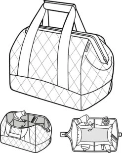 Reisenthel Allrounder M Reistas Sporttas - 18L - Rhombus Midnight Gold Blauw -Bagage Kortingen Winkel 960x1200 6