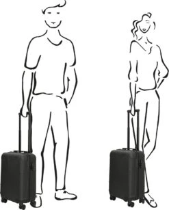 Enrico Benetti Louisville 39040 Handbagage Koffer Hardcase ABS - Zwart -Bagage Kortingen Winkel 964x1200