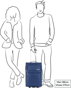 Travelbags Handbagage Zachte Koffer / Trolley / Reiskoffer - The Base - 55 Cm - Blauw -Bagage Kortingen Winkel 972x1200 4