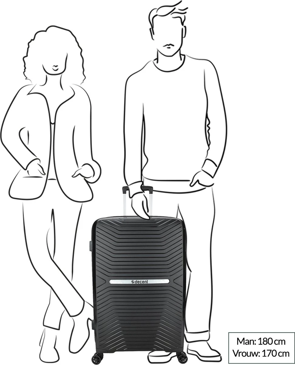 Decent CROSS-ONE PP Trolley 76 Cm - 94 Liter - TSA Slot - Darkgreen 13 Decent CROSS-ONE PP Trolley 76 Cm - 94 Liter - TSA Slot - Darkgreen - Afbeelding 11