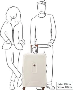 Delsey Harde Koffer / Trolley / Reiskoffer - Moncey - 76 Cm (large) - Wit -Bagage Kortingen Winkel 973x1200 13