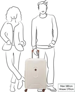 Delsey Harde Koffer / Trolley / Reiskoffer - Moncey - 69 Cm (large) - Wit -Bagage Kortingen Winkel 973x1200 16