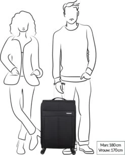 Decent D-Upright Medium Koffer - 66 Cm Expandable - TSA Slot - Donkerblauw -Bagage Kortingen Winkel 973x1200 23