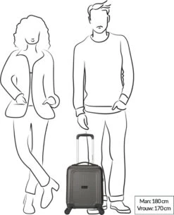 Decent Handbagage Koffer / Trolley / Reiskoffer - 42 Cm - 24 Liter - ABS - Maxi Air - Grijs -Bagage Kortingen Winkel 973x1200 6