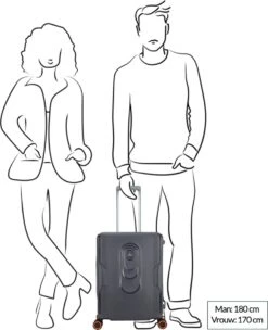 Decent Handbagage Koffer / Trolley / Reiskoffer - 55 Cm - 38 Liter - Polypropyleen - On-Tour - Roze 39 Decent Handbagage Koffer / Trolley / Reiskoffer - 55 Cm - 38 Liter - Polypropyleen - On-Tour - Roze -Bagage Kortingen Winkel 974x1200 5