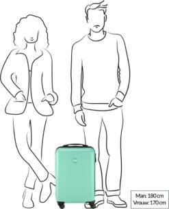 Princess Traveller PT01 - Handbagagekoffer - Poolhouse Blue - S - 55cm -Bagage Kortingen Winkel 974x1200 6