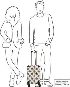 Guess House Party 18 In 4 Wheeler Dames Reiskoffer - Cream Multi Logo -Bagage Kortingen Winkel 975x1200 6