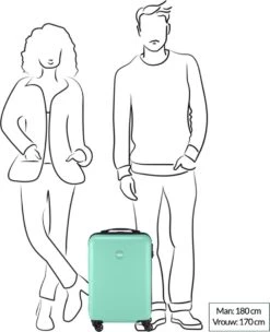 Princess Traveller PT01 - Handbagagekoffer - Pearl White - S - 55cm -Bagage Kortingen Winkel 975x1200 8