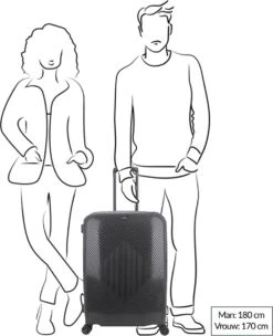 Decent Koffer / Trolley / Reiskoffer - 68 X 47.5 X 28 Cm - 80 Liter - Axiss-Fix - Zwart -Bagage Kortingen Winkel 976x1200 3